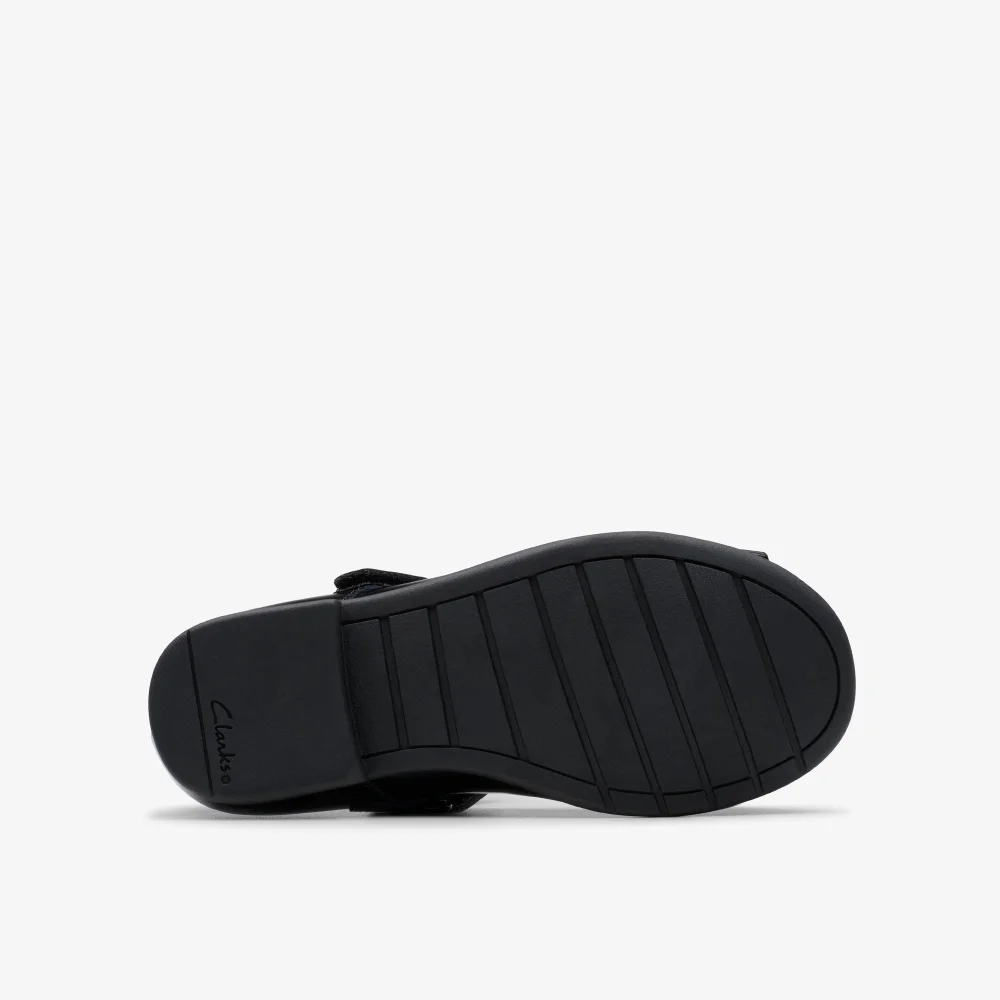 Clarks School Scala Tap Toddler Black Patent Narrow - 8 infants Image 3
