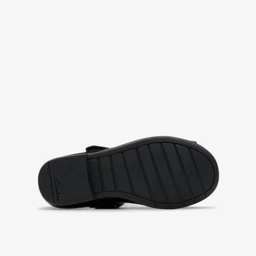 Clarks School Scala Tap Toddler Black Patent Standard - 7 Infants Image 3