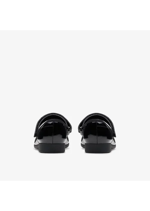 Clarks School Scala Tap Kid Black Patent Narrow - 10.5 Infants Image 5