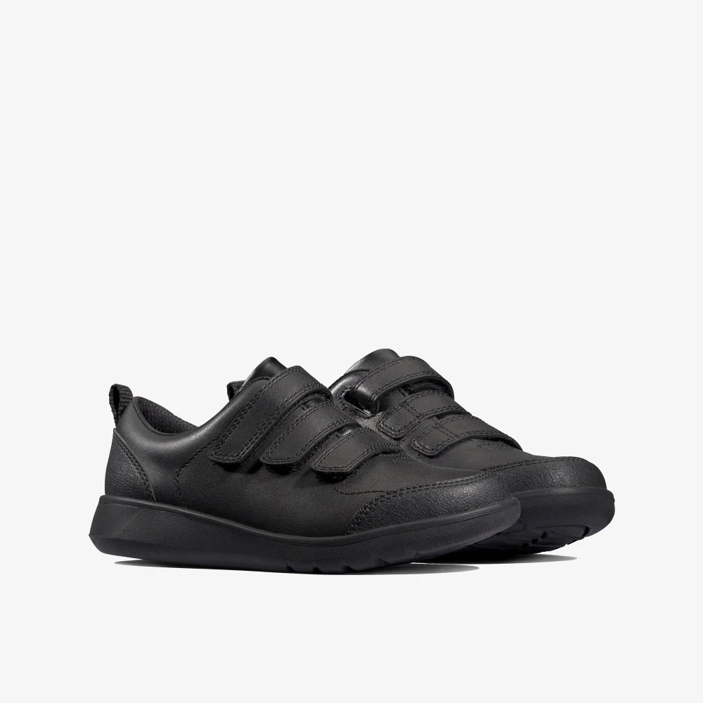 Clarks School Scape Sky Kid Black Leather Standard - 1 Image 4