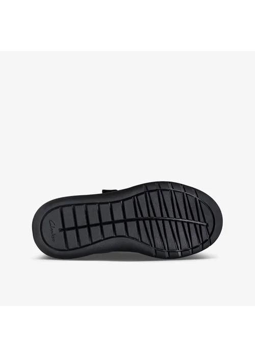 Clarks School Scape Sky Kid Black Leather Wide - 10.5 Infants Image 3