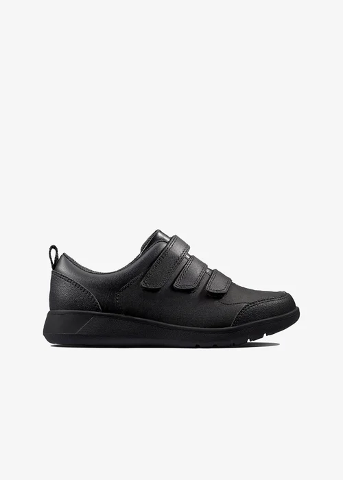 Clarks School Scape Sky Kid Black Leather Wide - 10.5 Infants Image 1