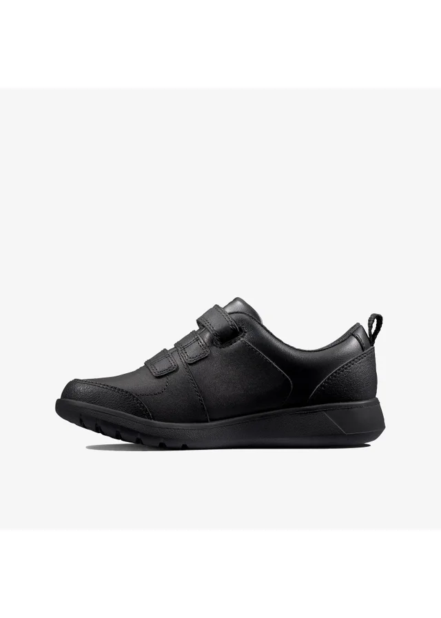 Clarks School Boys Black Scape Sky Kid Leather Extra Wide
