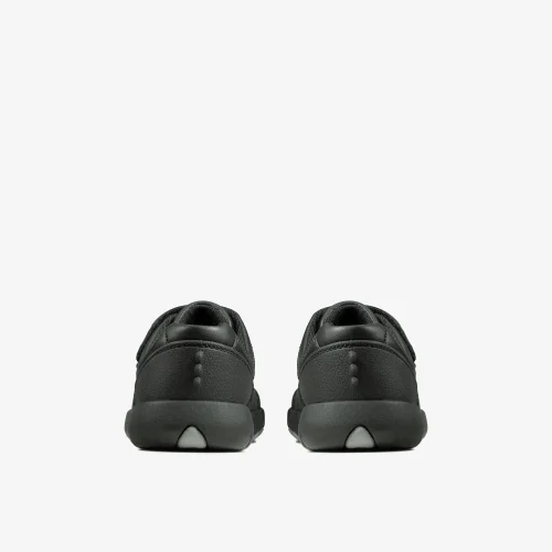 Clarks School Rex Pace Toddler Black Leather Extra Wide - 7.5 Infants Image 5