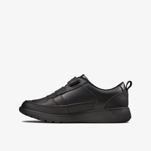 Clarks School Scape Flare Kid Black Leather Narrow - 11 Infants Image 2