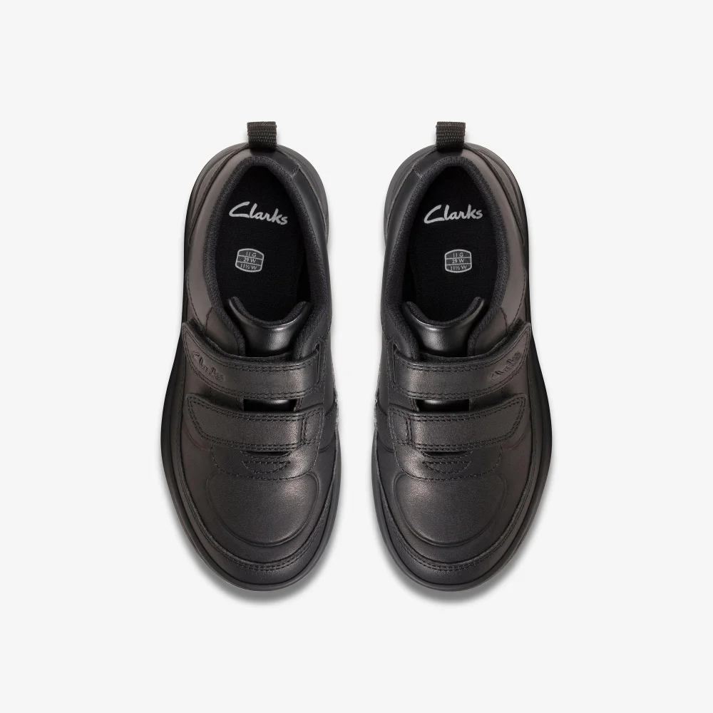 Clarks School Scape Flare Kid Black Leather Narrow - 11 Infants Image 6