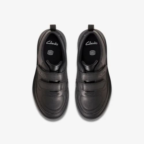 Clarks School Scape Flare Kid Black Leather Narrow - 11 Infants Image 6