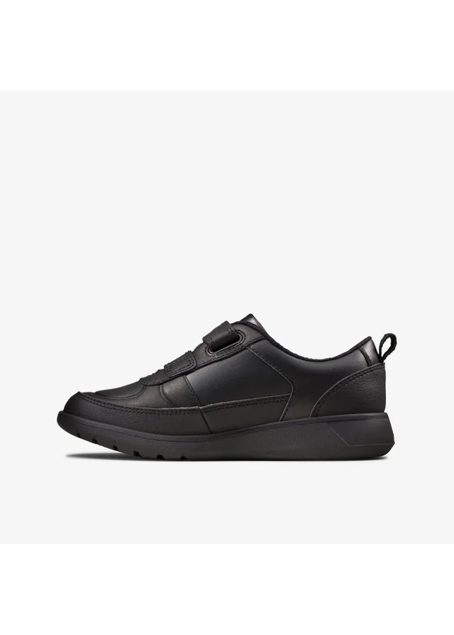 Clarks School Boys Black Scape Flare Kid Leather Narrow
