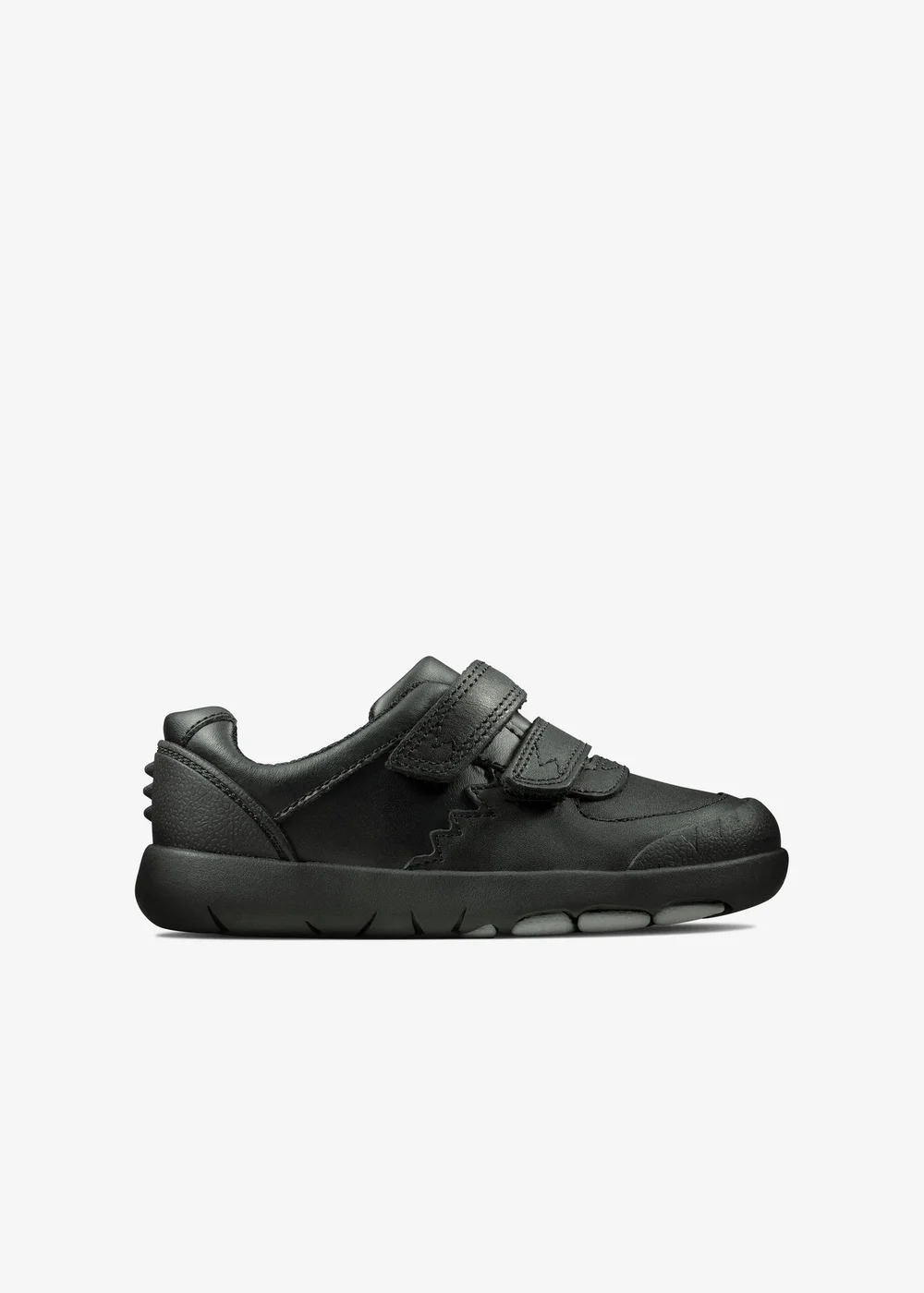 Clarks School Boys Black Rex Pace Toddler Leather Narrow - 7 Infants Image 1