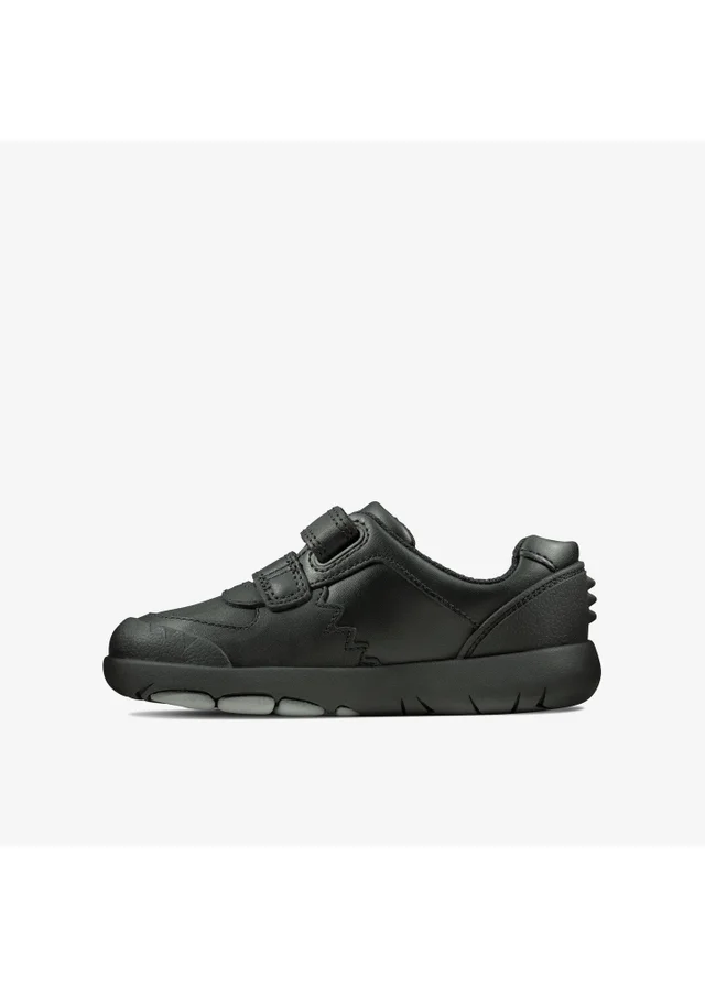 Clarks School Boys Black Rex Pace Toddler Leather Narrow