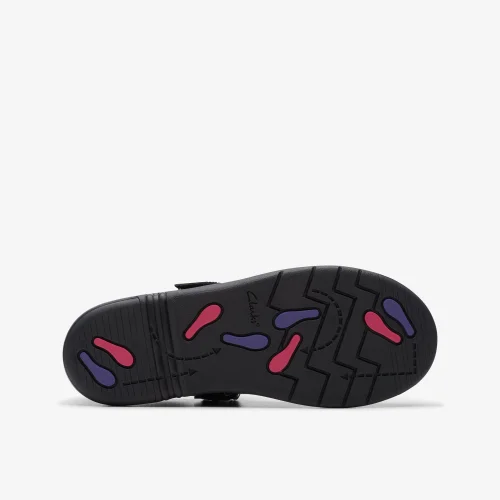 Clarks School Jazzy Jig Kid Black Patent Narrow - 10 Infant Image 3