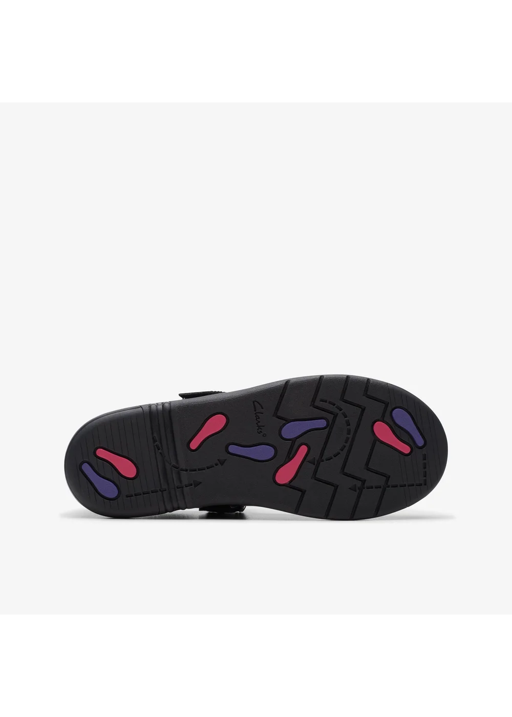 Clarks School Girls Black Jazzy Jig Kid Patent Narrow - 10 Infants Image 3