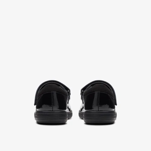 Clarks School Jazzy Jig Kid Black Patent Narrow - 10 Infant Image 5