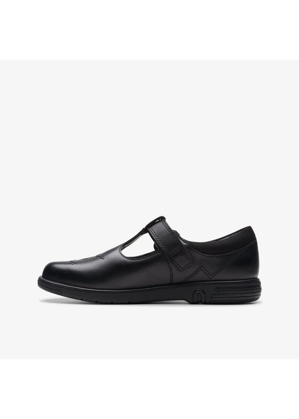 Clarks School Girls Black Jazzy Tap Kid Leather Narrow - 8.5 Infants Image 4