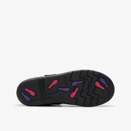 Clarks School Jazzy Tap Kid Black Leather Standard - 8 infant Image 5