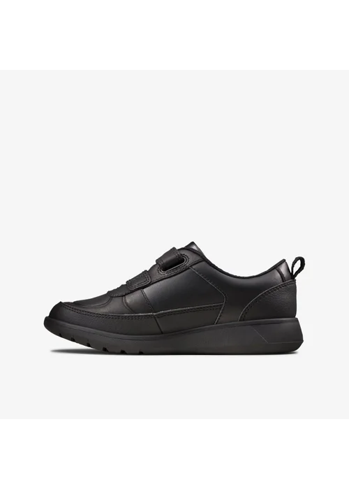 Clarks School Scape Flare Kid Black Leather Standard - 12 Infants Image 2
