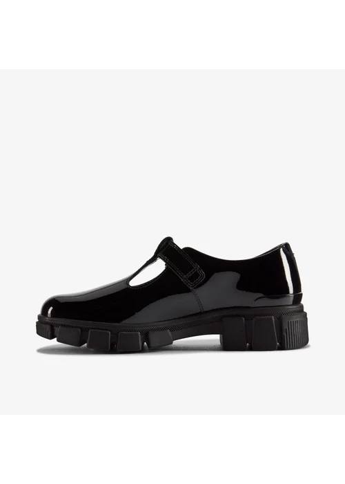 Clarks School Evyn Bar Youth Black Patent Standard - 4 Image 2