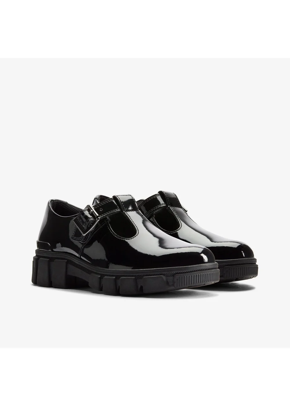Clarks School Evyn Bar Youth Black Patent Standard - 4 Image 4