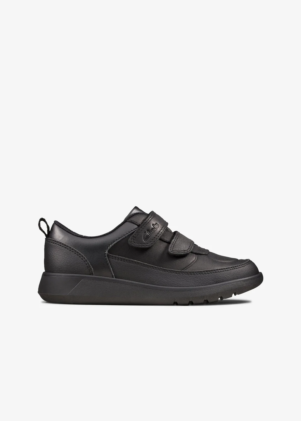 Clarks School Scape Flare Kid Black Leather Extra Wide - 10 Infants Image 1