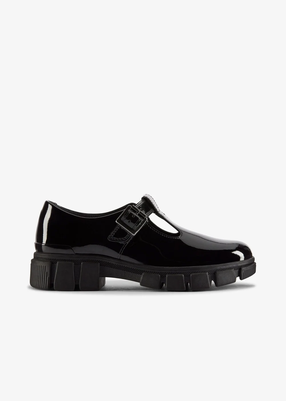 Clarks School Evyn Bar Youth Black Patent Wide - 5.5 Image 1