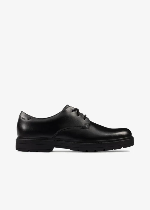 Clarks School Loxham Derby Youth Black Leather Standard - 4 Image 1