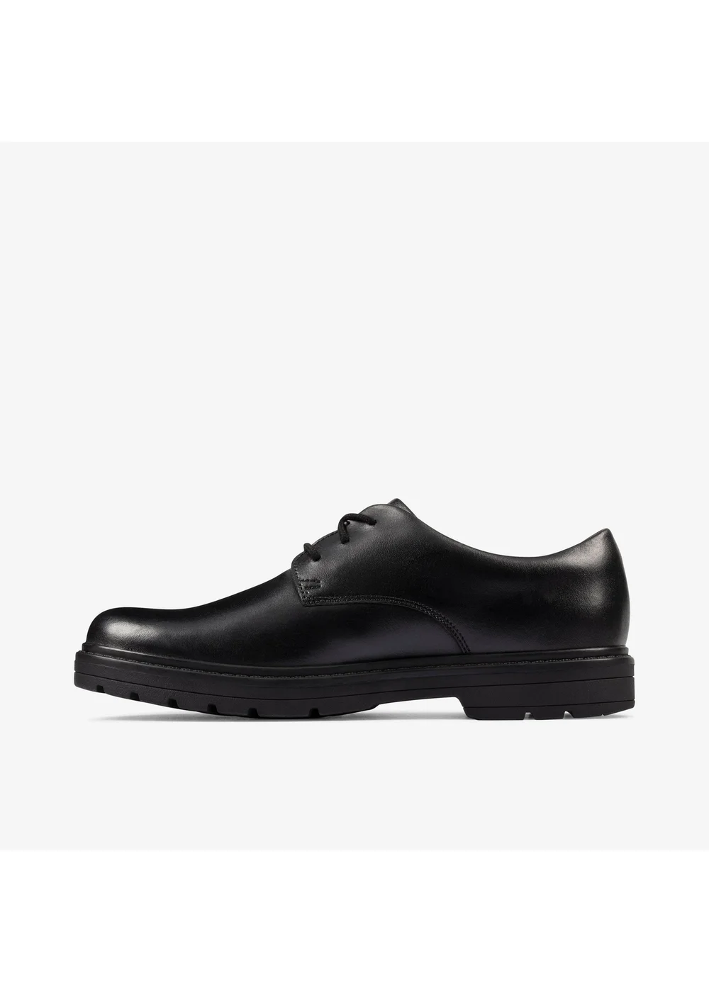 Clarks School Loxham Derby Youth Black Leather Standard - 4 Image 2