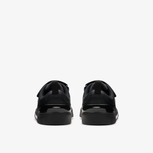 Clarks School Oslo Sky Kid Black Leather Standard - 10 Infants Image 5