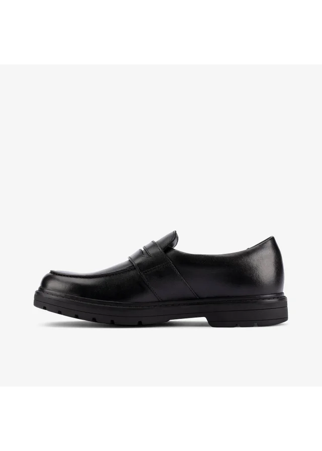 Clarks School Boys Black Loxham Craft Youth Leather Standard