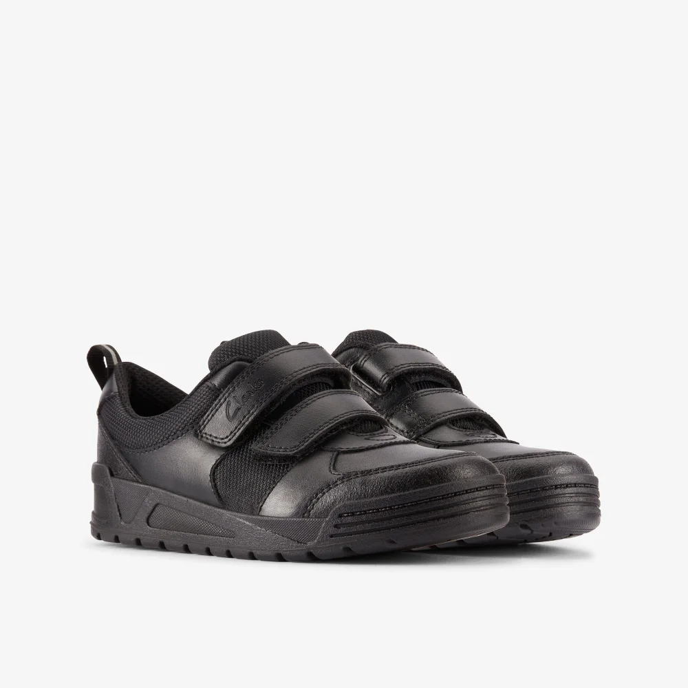 Clarks School Palmer Stride Kid Black Leather Standard - 8.5 Infant Image 4