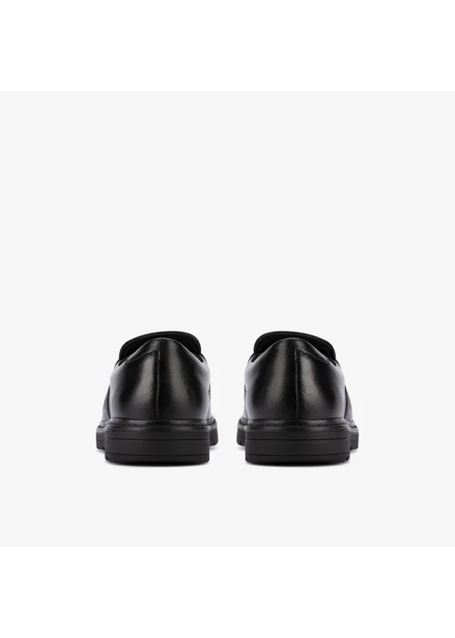 Clarks School Loxham Craft Youth Black Leather Wide - 4.5 Image 5