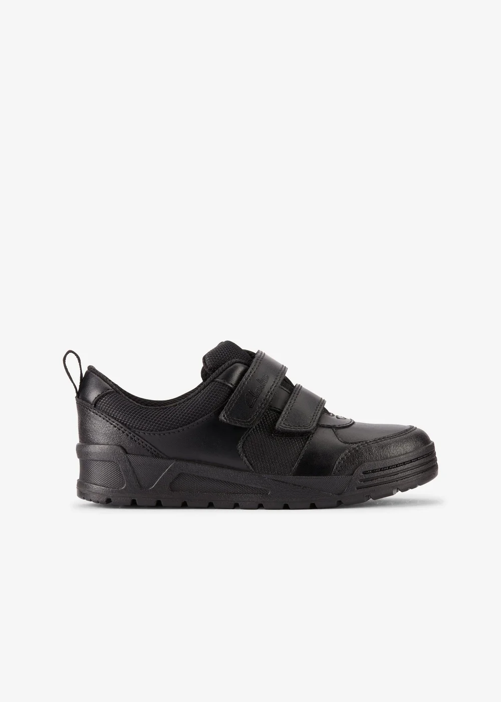Clarks School Palmer Stride Kid Black Leather Wide - 8 infants Image 1