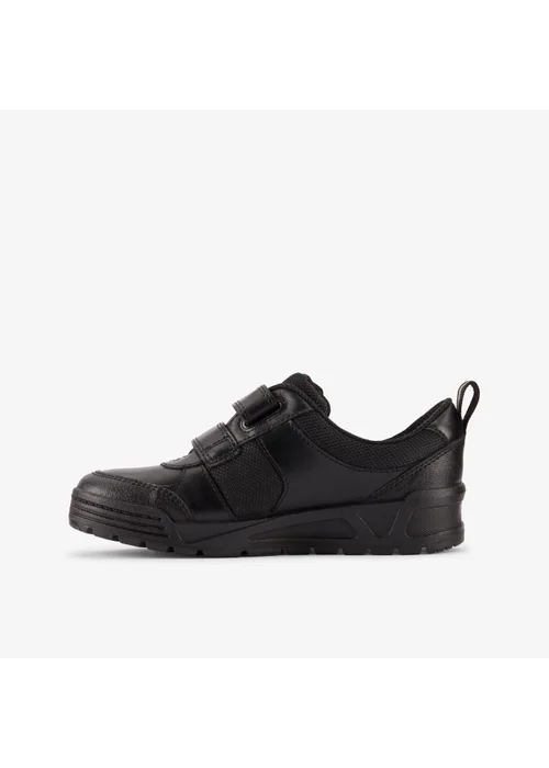 Clarks School Palmer Stride Kid Black Leather Wide - 8 infants Image 2