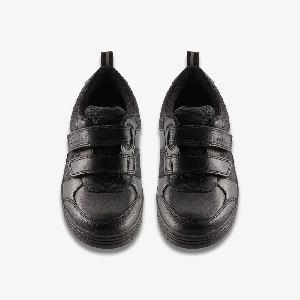 Clarks School Palmer Stride Kid Black Leather Wide - 8 infants Image 6