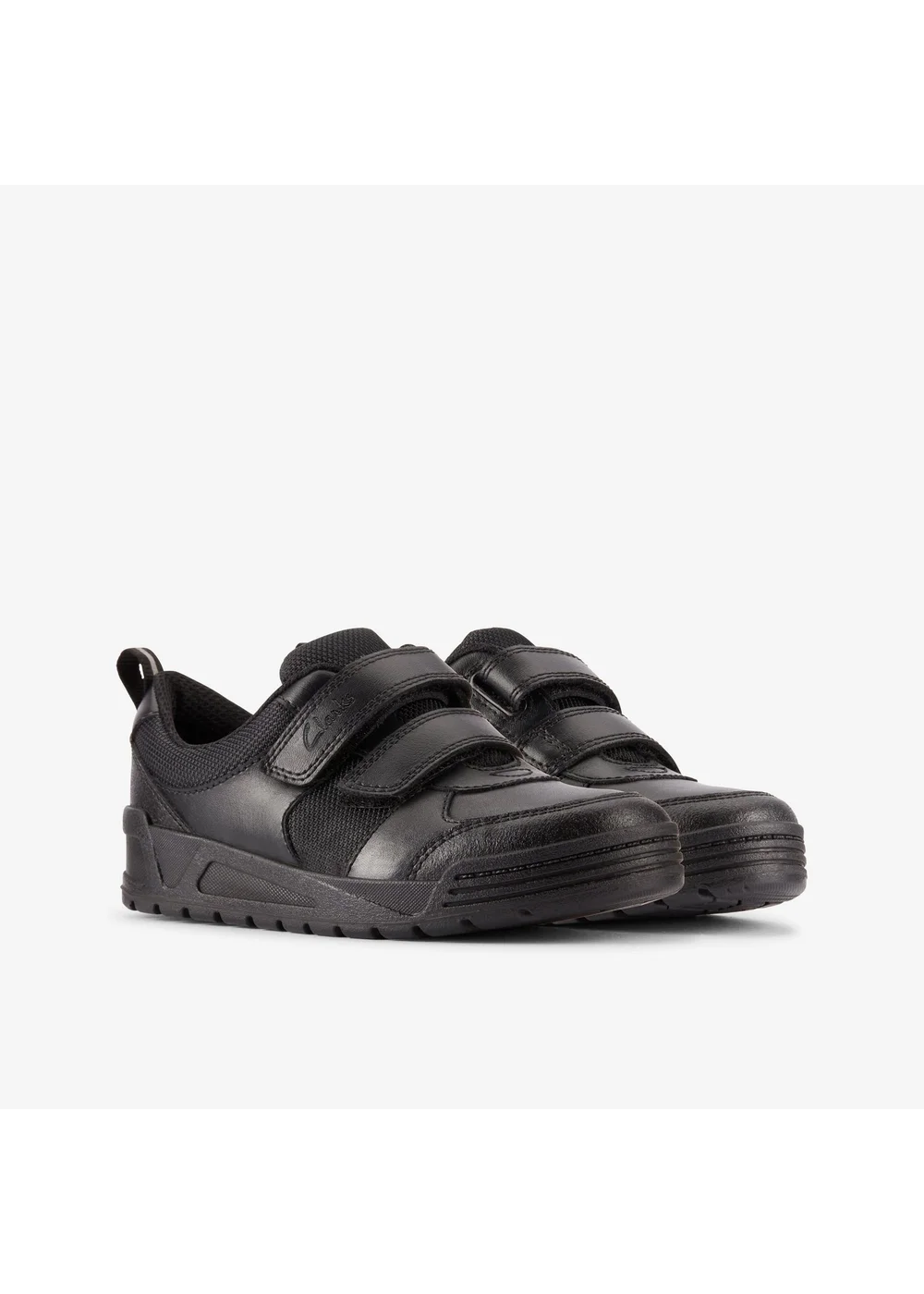 Clarks School Palmer Stride Kid Black Leather Wide - 8 infants Image 4