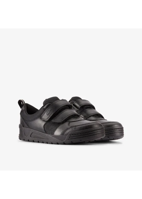 Clarks School Palmer Stride Kid Black Leather Wide - 8 infants Image 4