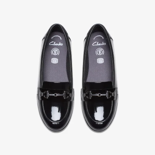 Clarks School FinjaLoafer Y. Black Leather Wide - 3 Image 6