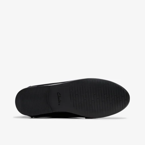 Clarks School FinjaLoafer Y. Black Leather Wide - 3 Image 3