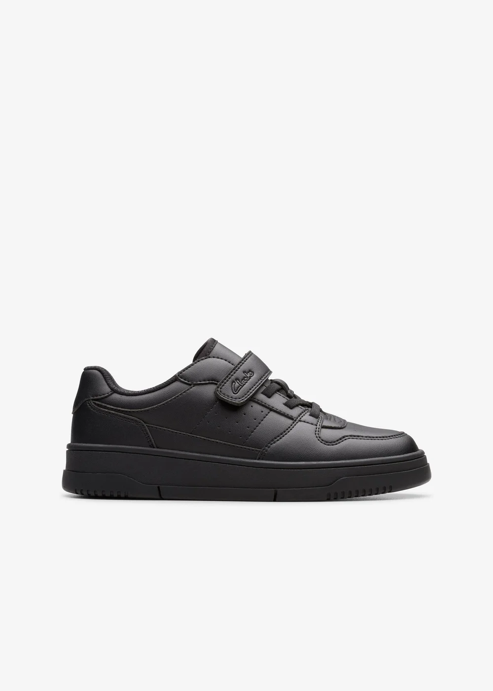 Clarks School Boys Black Canyon Way Kid Synthetic Wide - 12 Infants Image 1