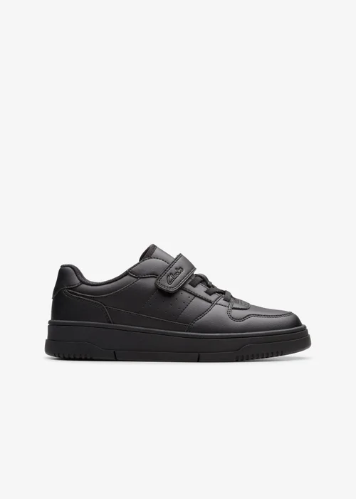 Clarks School Boys Black Canyon Way Kid Synthetic Wide - 12 Infants Image 1