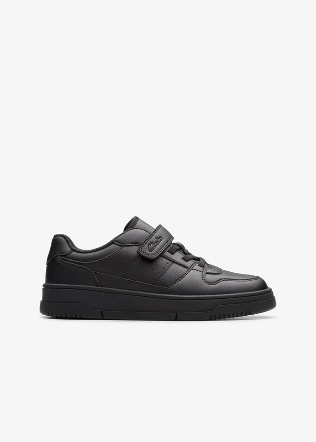 Clarks School Boys Black Canyon Way Kid Synthetic Wide