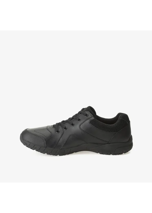 Clarks School Boys Black Air NorfolkSnr Leather Standard - 3.5 Image 2