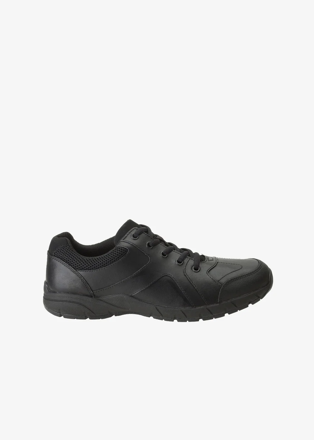 Clarks School Boys Black Air NorfolkSnr Leather Standard - 3.5 Image 1