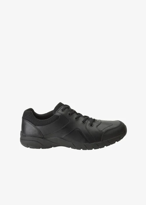 Clarks School Boys Black Air NorfolkSnr Leather Standard - 3.5 Image 1