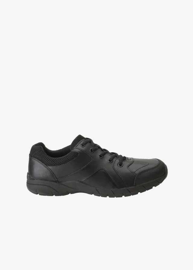 Clarks School Boys Black Air NorfolkSnr Leather Standard