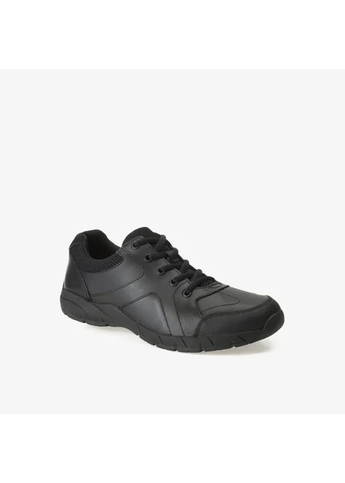 Clarks School Boys Black Air NorfolkSnr Leather Standard - 3.5 Image 3
