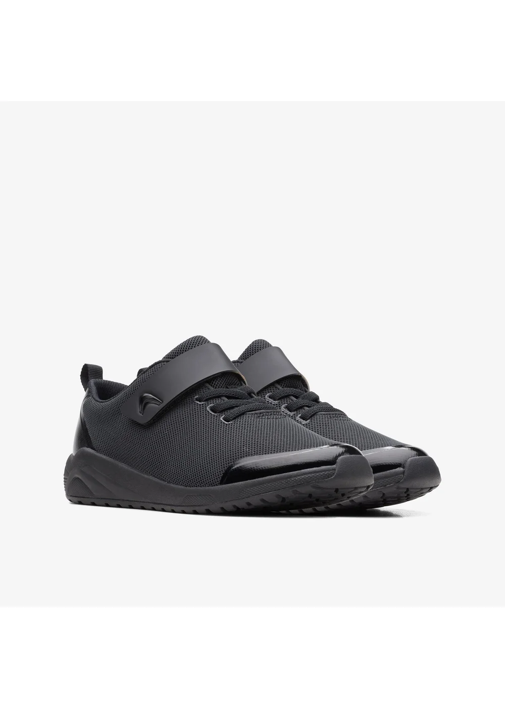 Clarks School Aeon Pace Older Black Textile Wide - 1 Image 4