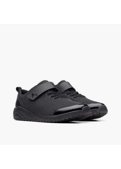 Clarks School Aeon Pace Youth Black Textile Standard - 5.5 Image 4