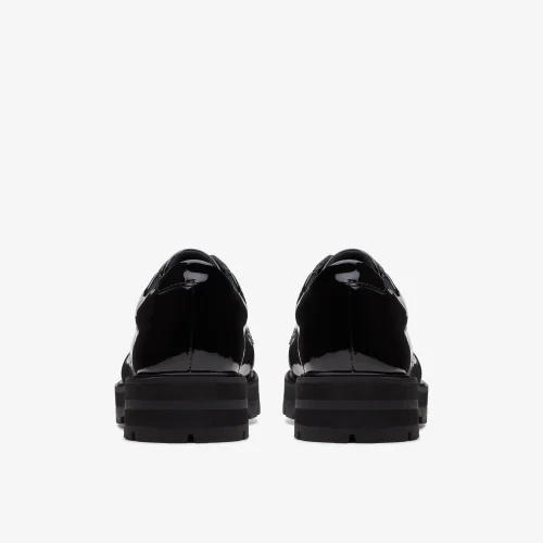 Clarks School Prague Lace Youth Black Patent Standard - 3 Image 6