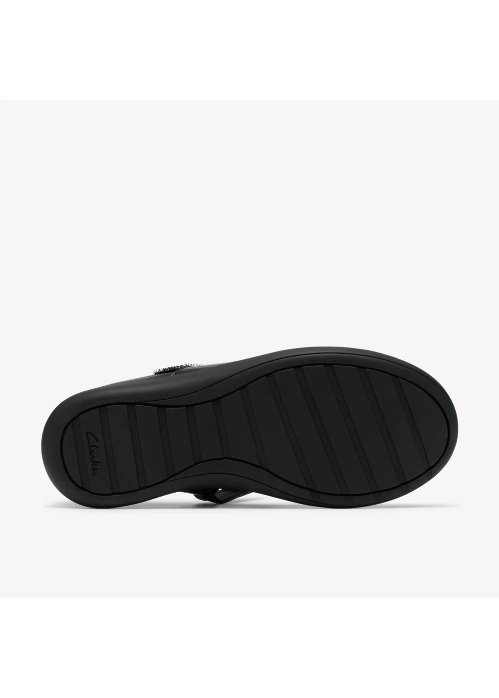 Clarks School EtchShimmer K. Black Leather Wide - 10 Infants Image 3