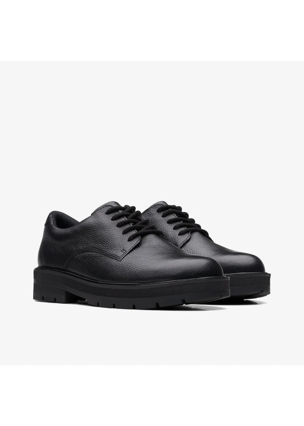 Clarks School Girls Black Prague Lace Youth Leather Standard - 4 Image 4